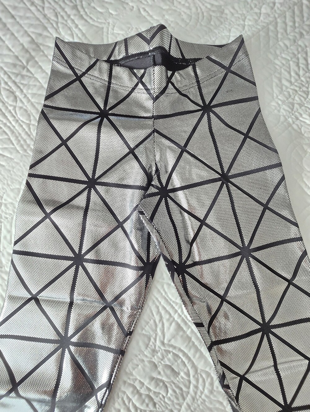 Blackmilk Pyramids Silver Leggings (Medium)